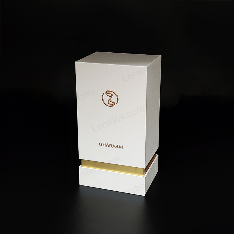 Luxuria unguentum arca cum Handcrafted Aurum Foil logo et Eva spuma inserta HP012