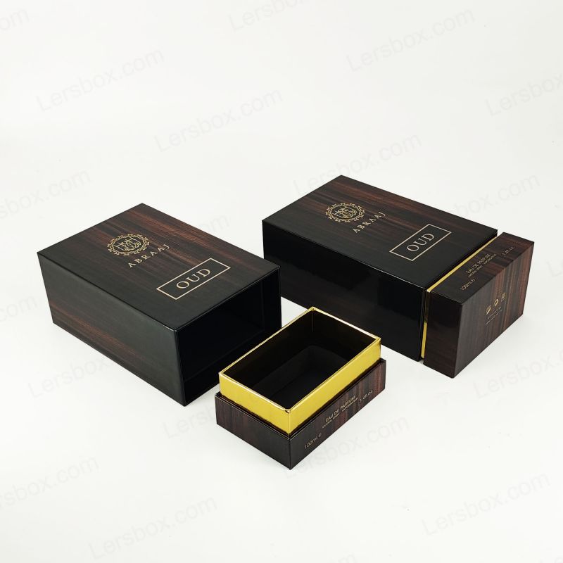 Handcrafted rigida unguentum Packaging cum Aurum Foil Detailing et Eva Foam inserta HP019