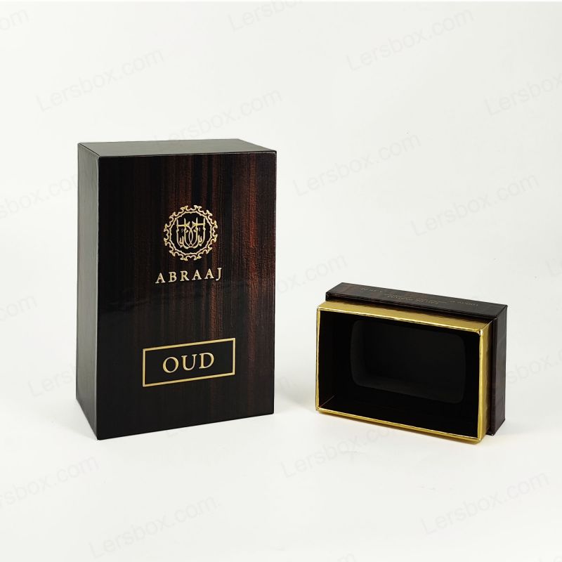 Handcrafted rigida unguentum Packaging cum Aurum Foil Detailing et Eva Foam inserta HP019