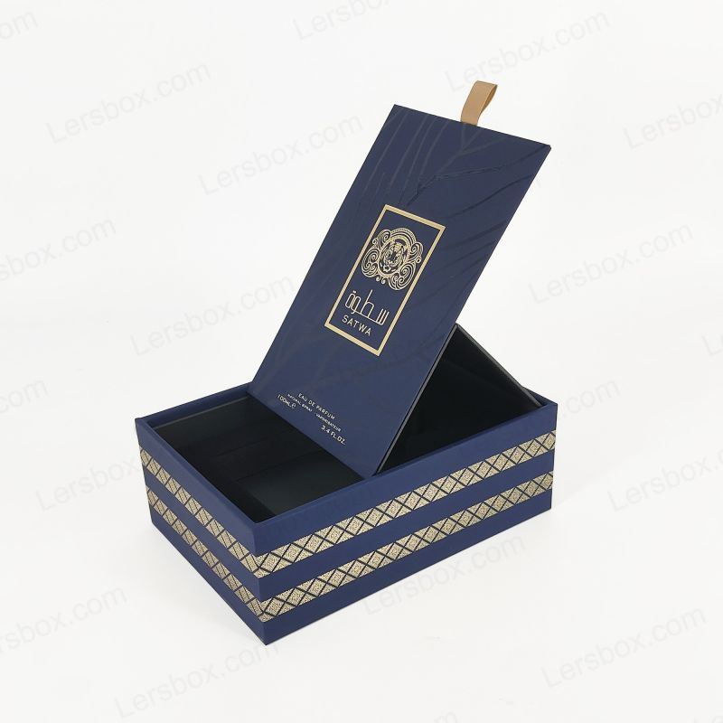 Luxuria unguentum arca cum consuetudo Aurum Foil Clipossing et Eva Tray ad addidit praesidio HP018