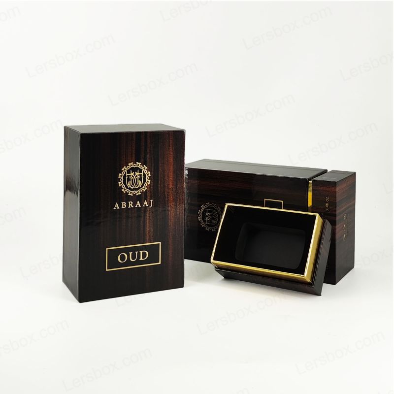 Handcrafted rigida unguentum Packaging cum Aurum Foil Detailing et Eva Foam inserta HP019